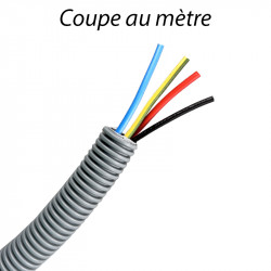 Gaine électrique Préfilée circuit chauffage ICTA20mm 3G2,5mm + 1,5mm Noir - Coupe au mètre
