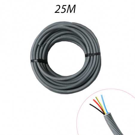 Gaine électrique ICTA Préfilée 3G2,5mm - 1,5mm Noir - Couronne de 25ml
