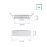 Spot Downlight Dalle LED 6W rond 3000K 560 lumens - SLI037027WW