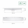 Spot Downlight Dalle LED 18W rond 3000K 2200 lumens - SLI037029WW