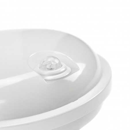 Hublot LED rond 20W avec détecteur étanche IP54 4000K 1900 lumens  - SLI041047NW