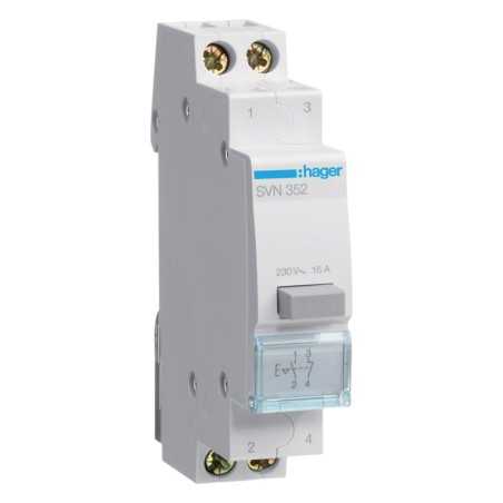 HAGER SVN352 - Bouton poussoir 1O+F accrochage