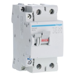 HAGER SA240 - Interrupteur à déclenchement libre 2P 40A
