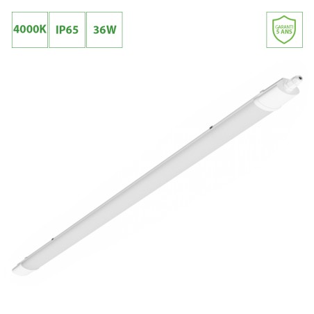 Réglette LED étanche IP65 120cm 36W 4000K 4400lm - SLI028037NWPW