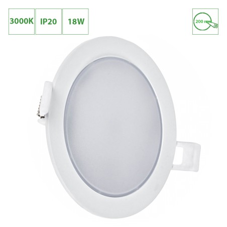 Spot Downlight Dalle LED 18W rond 3000K 2200 lumens - SLI037029WW