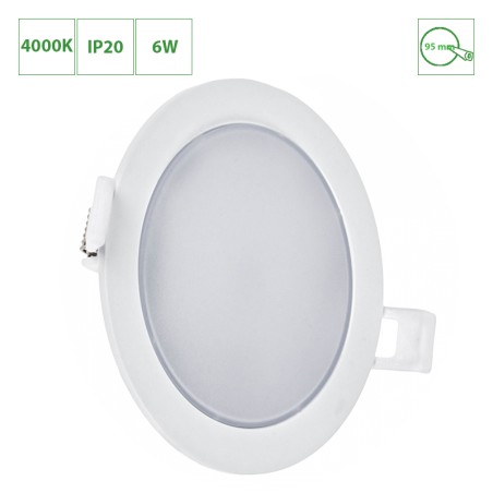 Spot Downlight Dalle LED 6W rond 4000K 750 lumens - SLI037027NW