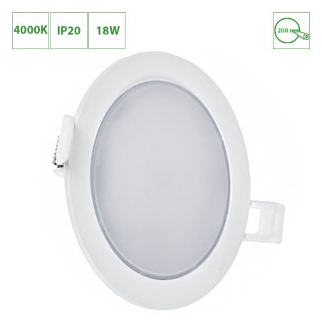 Spot Downlight Dalle LED 18W rond 4000K 2200 lumens - SLI037029NW