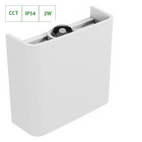 Applique murale Extérieur LUNARIX Blanc 2x2W CCT IP54 - SLIP007019