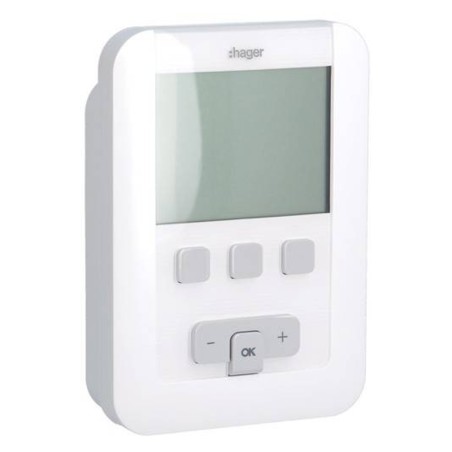 Thermostat programmable 2 Fils 7 jours à piles - HAGER EK520