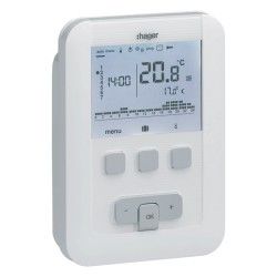Thermostat programmable 4 Fils 7 jours - 230V - HAGER EK530
