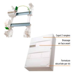 Coffret communication Grade 3TV MODUL-HOM 4 RJ45, DTIO - OMELCOM GO075