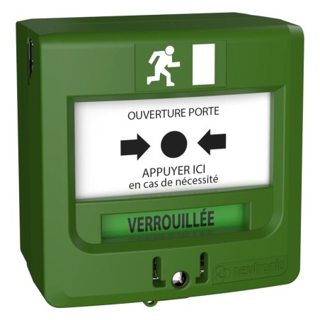 Déclencheur manuel vert avec capot