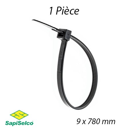 Collier de serrage et câblage noire 9mm L:780mm (1 pcs)