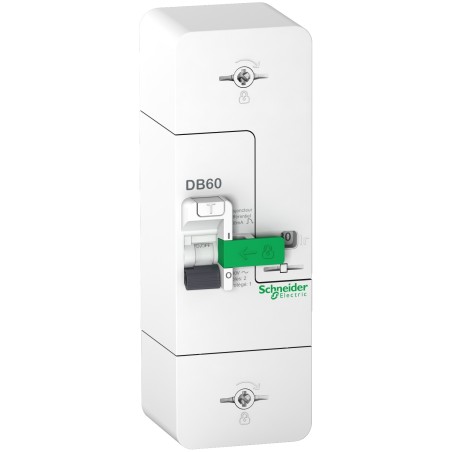 Resi9 DB60 Disjoncteur Branchement 1P+N 60A fixe 500mA S Enedis Regies - SCHNEIDER R9E10360