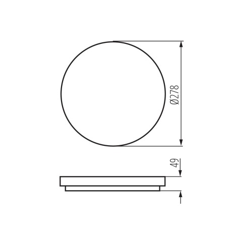 Plafonnier - Hublot LED 18W 1620LM 3000K IP65