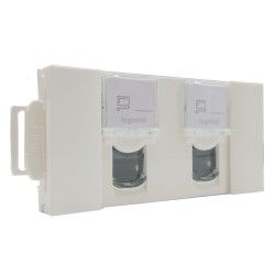 Double Prise RJ45 Cat 6 Soluclip goulotte - Legrand 076546