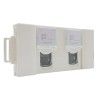 Double prise RJ45 Blanc pour Goulotte