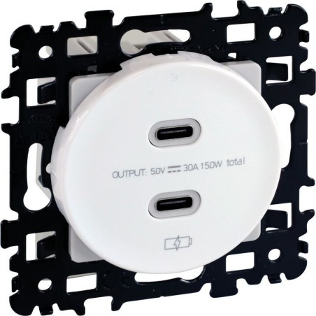 Chargeur Square blanc USB type-C 16W