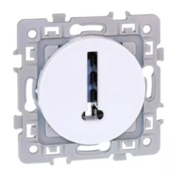 Prise téléphone Square blanc en T 8 contacts - EUROHM 60270