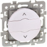 Bouton poussoir volets roulants Square blanc