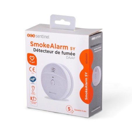 Détecteur de fumées 5 ans autonomie SMOKEALARM 5Y