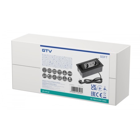 Bloc multiprises bureau encastrable 2 prises