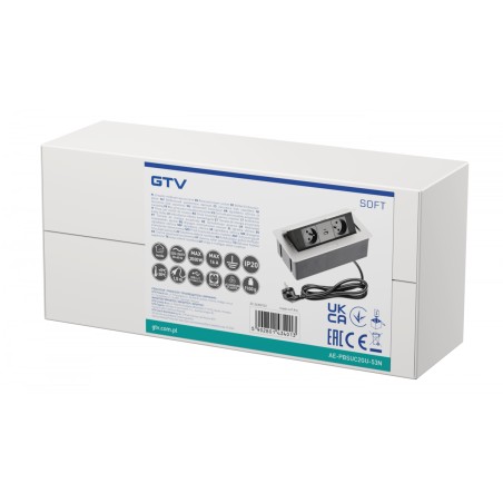 Bloc multiprises bureau encastrable 2 prises + chargeur USB-A+C
