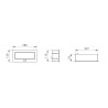 Bloc multiprises bureau encastrable 3 prises Noir