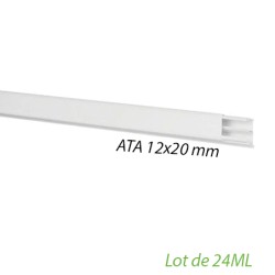 Moulures ATA 12x20 avec cloison Lot de 24 mètres - HAGER ATA122019016