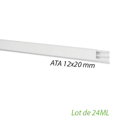 Lot de 24 mètres moulures ATA 12x20mm 1 cloison