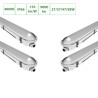 Lot de 4 réglette LED étanche 150cm puissance ajustable