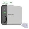 Borne recharge RFID voiture électrique réglable de 7,4 à 22 kW Prise Type 2