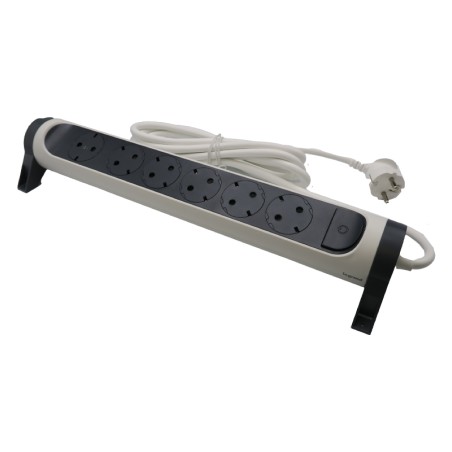 Multiprise rotative et fixable 6 prises