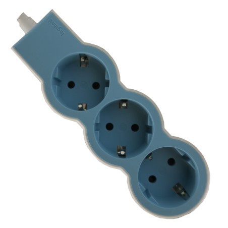 Rallonge Multiprise 3 prises Bleu et Blanc