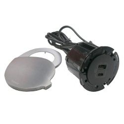 Disq60 Incara chargeur USB Type A + C avec couvercle pivotant - LEGRAND 654733