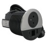 Disq80 Incara Prise 2P+T surface avec chargeur USB Type A et C