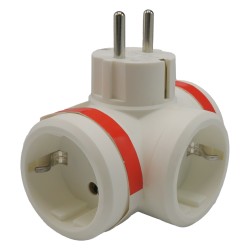 Adaptateur latéral triple 3X2P+T 16A Sachuko - LEGRAND 050662