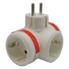 Adaptateur latéral triple 3X2P+T 16A