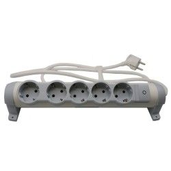 Multiprise rotative de 5 prises Schuko avec câble de 1,5m - LEGRAND 694631