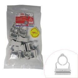 Collier Clipea gris simple 16-20mm 10 pièces - RAM 570162