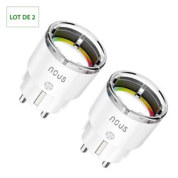 Prise Connecté ZigBee 3.0 avec MC (lot de 2) - NOUS A1Z