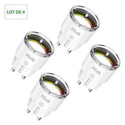 Prise Connecté Zigbee 3.0 16A avec mesure de consommation LOT de 4pcs - NOUS A1Z