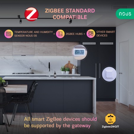 Capteur de température et d'humidité Connecté Zigbee