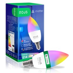 Ampoule Connecté Wi-Fi Matter E14 4,5W RGB - NOUS P4