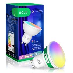 Ampoule GU10 Connecté W-FI Matter RGB - NOUS P8