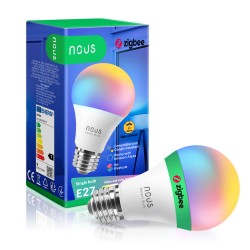 Ampoule Connecté Zigbee dimmable LED E27 RGB 9W 810 lumens - NOUS P3Z