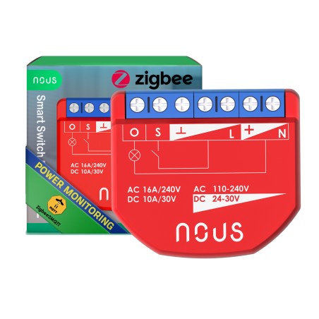 Micromodule ZigBee 3.0 1 sortie ON/OFF 16A + mesure de consommation