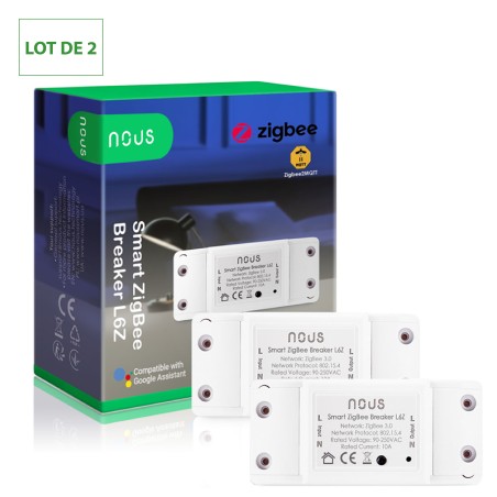 Module connecté Zigbee 3.0 10A Pack de 2 pcs