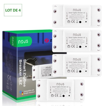Module connecté Zigbee 3.0 10A Pack de 4 pcs