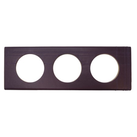 LEGRAND 069443 - Plaque, 3 postes, Cuir Pourpre Couture, Céliane (FC)